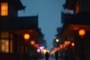 《第七次日落》小镇街道黄昏场景封面